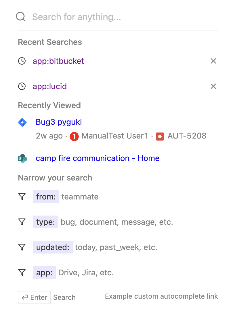 Autocomplete Interface